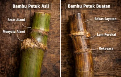 Perbedaan Bambu Petuk asli dan buatan