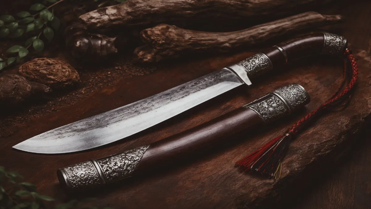 Golok Ciomas, pusaka sakral asal Banten yang diyakini memiliki nilai spiritual tinggi dan hanya dibuat melalui laku adat tertentu.