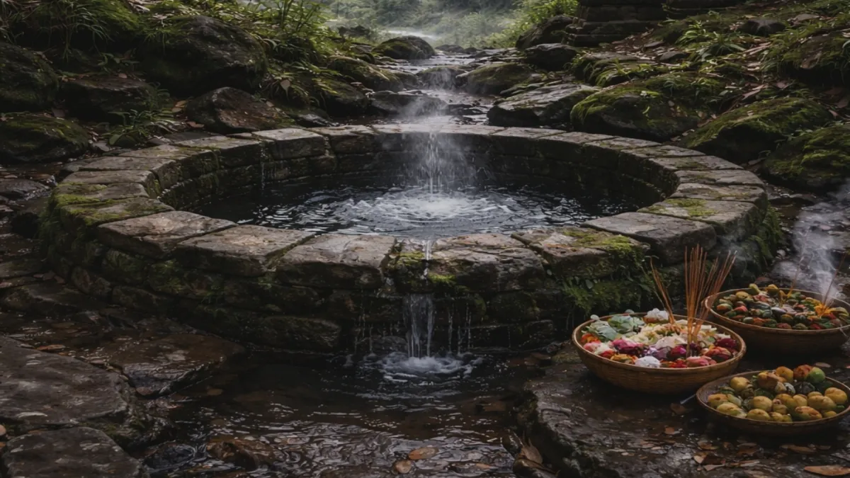 Ilustrasi Sumur Tiban di Bulukidul, Boyolali, yang konon dijaga oleh entitas gaib Raden Ayu Sri Raharjo