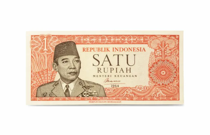 Replika uang kertas kuno satu rupiah tahun 1964