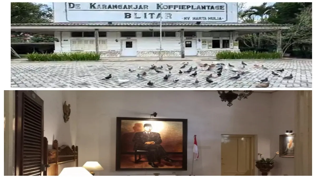 Penampakan suasana lawas De Karanganjar dan lukisan foto Presiden Ir. Soekarno.